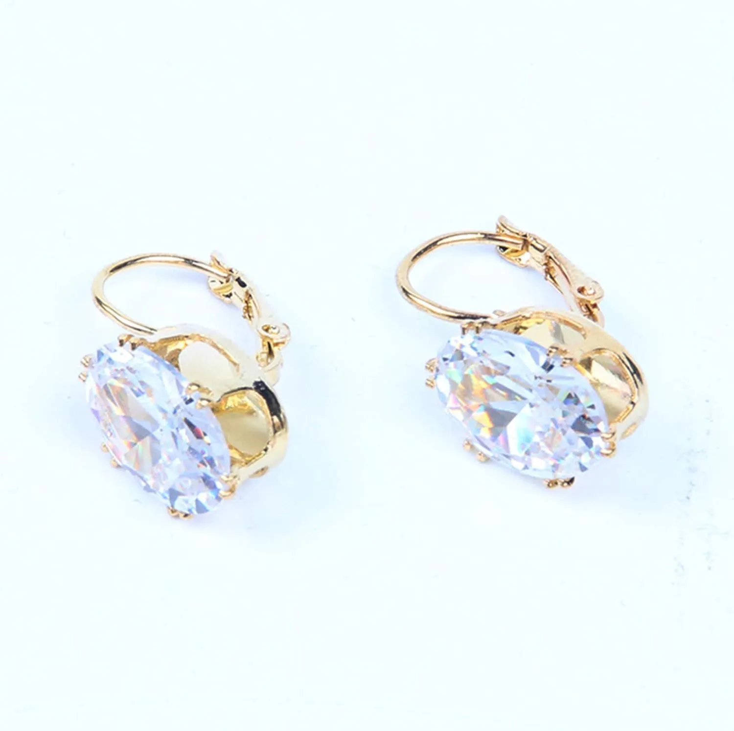 Earring Hoop Stud Drop & Dangle, Women Teardrop Cubic Zirconia Inlaid Dangle Leverback Earrings Jewelry Gift for Women Teen Girls Birthday Christmas Friends Gift