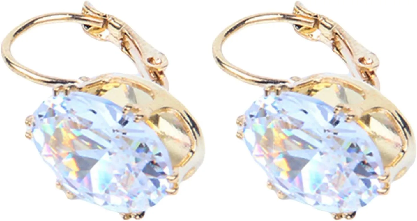 Earring Hoop Stud Drop & Dangle, Women Teardrop Cubic Zirconia Inlaid Dangle Leverback Earrings Jewelry Gift for Women Teen Girls Birthday Christmas Friends Gift