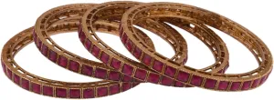 Efulgenz Boho Oxidized Indian Bangle Set Traditional Jewelry Kundan Bangle Crystal Bracelet Bridal Jewelry Indian Wedding Jewelry for Women