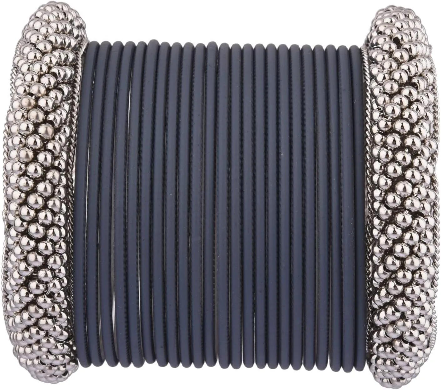 Efulgenz Boho Tribal Antique Crystal Floral Oxidized Indian Bangle Bracelet Jewelry for Women