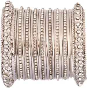 Efulgenz Boho Vintage Antique Gypsy Tribal Indian Oxidized Crystal Bracelets Bangle Set Jewelry