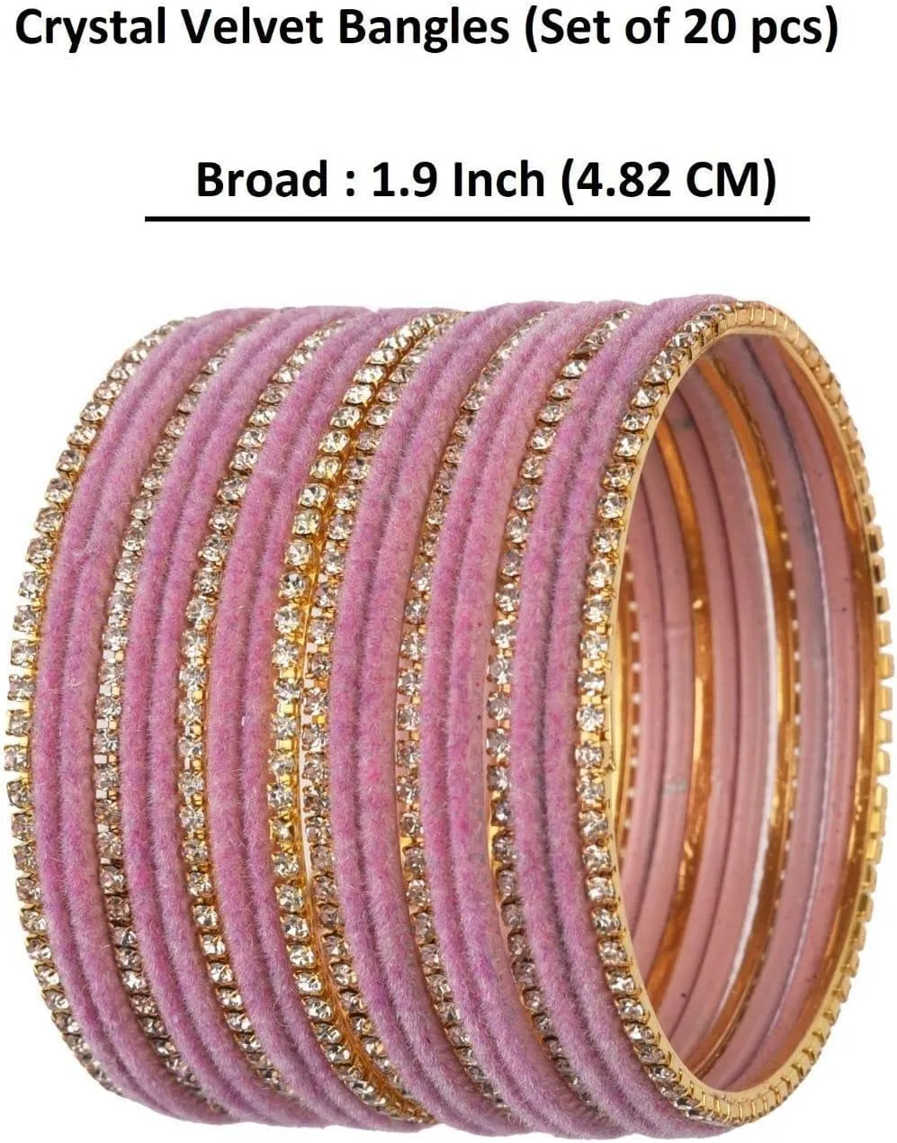 Efulgenz Bollywood Bracelets for Women Indian Bangle Set Rhinestone CZ Crystal Velvet Bracelet Jewelry