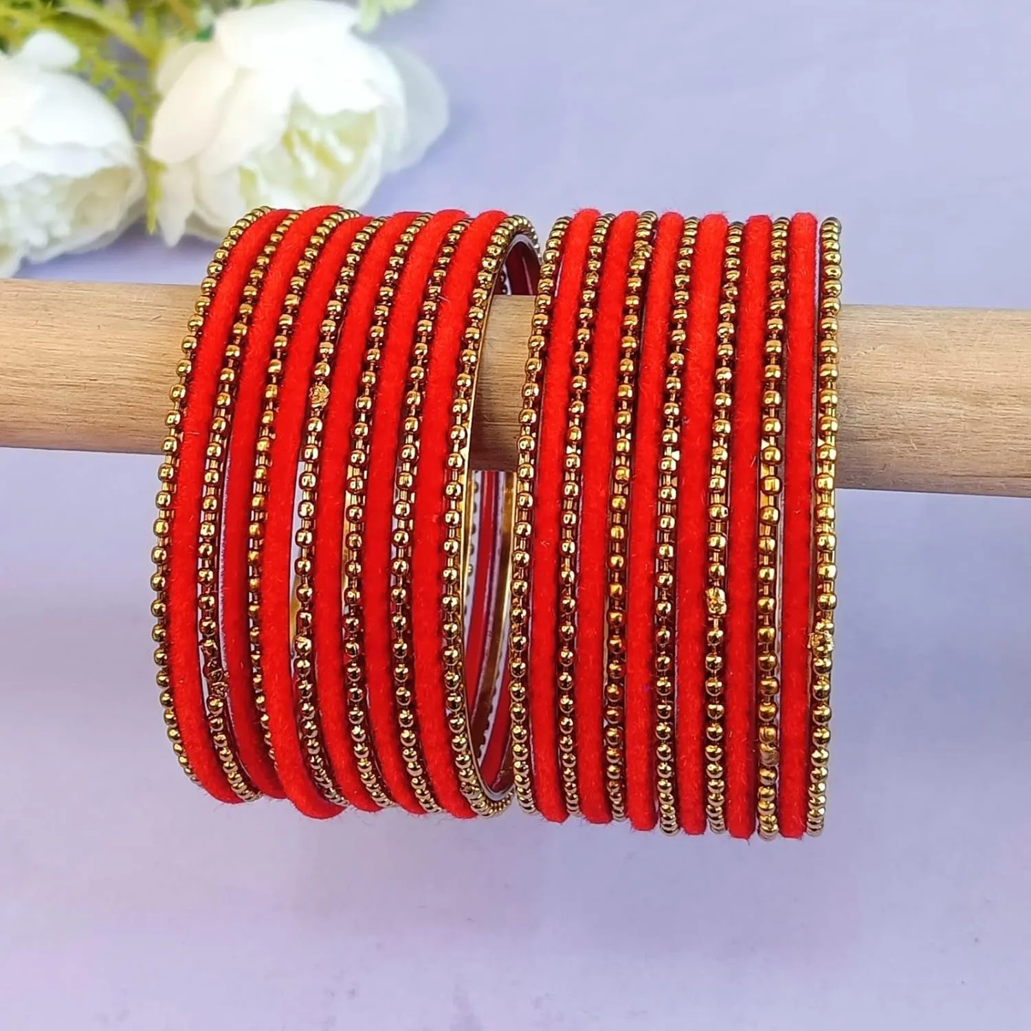 Efulgenz Indian Bangle Set Plain Velvet Bangles with Oxidized Metal Ball Bangle Bracelet Boho Bohemian Bracelet Metal Bangle Set Statement Fashion Jewelry for Women