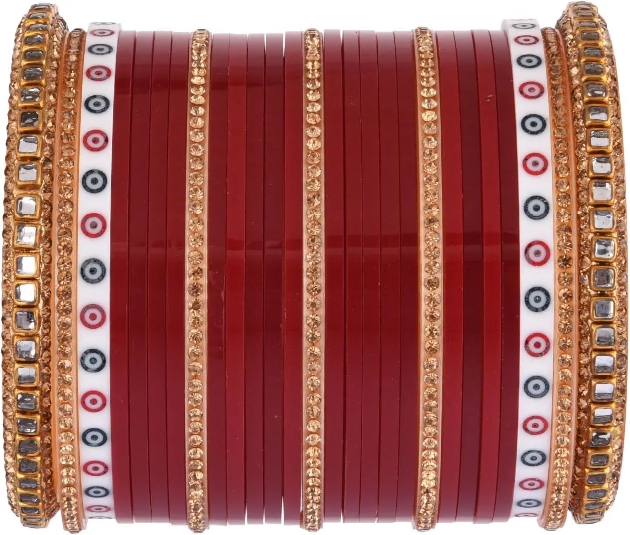 Efulgenz Indian Bridal Bangle Set Bollywood Rhinestone CZ Crystal Traditional Bangle Bracelet Jewelry