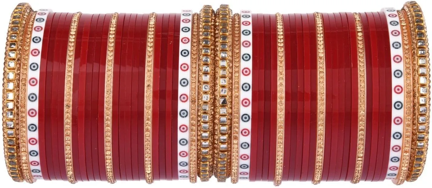 Efulgenz Indian Bridal Bangle Set Bollywood Rhinestone CZ Crystal Traditional Bangle Bracelet Jewelry