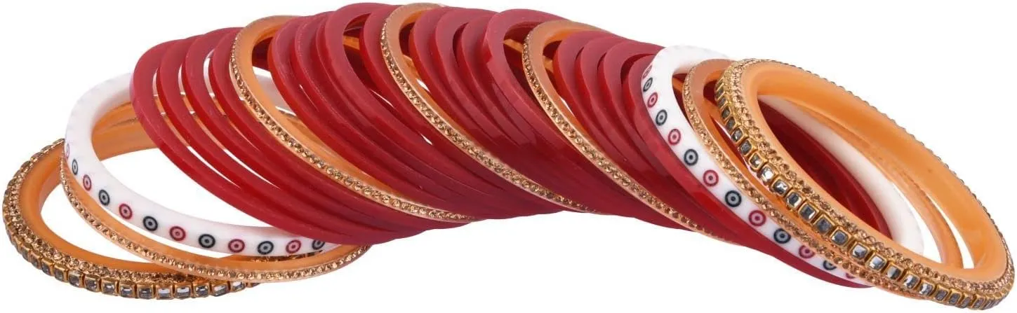 Efulgenz Indian Bridal Bangle Set Bollywood Rhinestone CZ Crystal Traditional Bangle Bracelet Jewelry