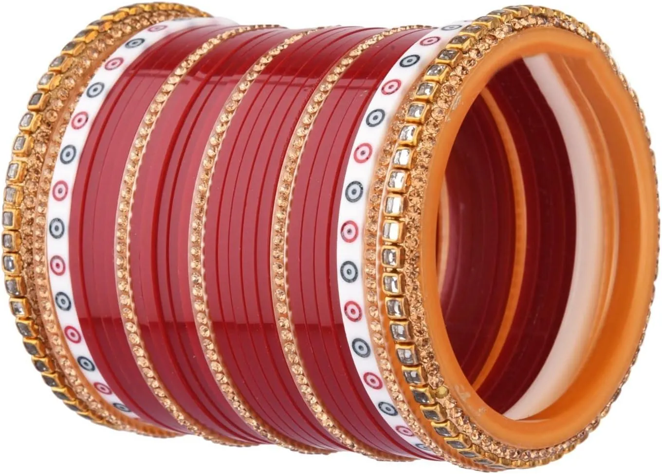 Efulgenz Indian Bridal Bangle Set Bollywood Rhinestone CZ Crystal Traditional Bangle Bracelet Jewelry