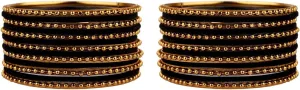 Efulgenz Indian Oxidized Jewelry for Navratri Boho Oxidized Indian Jewelry Velvet Bangles Set Bracelets Jewelry for Women, Pink
