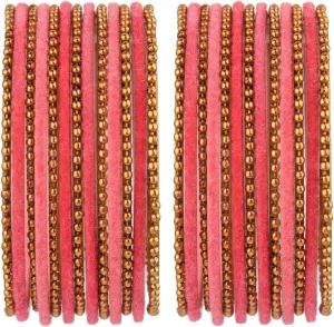 Efulgenz Indian Oxidized Jewelry Indian Bangle Set Plain Velvet Bangles with Crystal Rhinestone Bangles Boho Bohemian Bracelet Metal Bangle Set Statement Jewelry for Women