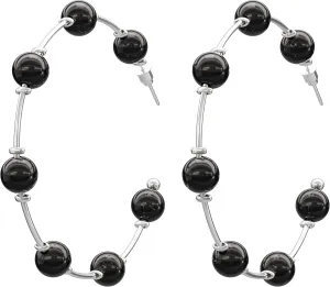 Fashion Pearl Hoop Earrings for Women Hypoallergenic Pearl Drop Dangle Earrings