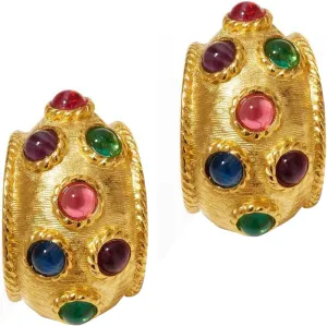Flower Shape Stud Earrings, Resin Earrings, Gold Plated Cubic Zirconia Earrings for Women, Stainless Steel Stud Earrings, Chunky Gold Stud Earrings Colorful Earrings Vintage Jewelry