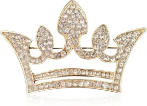 GBAHFY Crystal Rhinestone Princess Queen Crown Brooch Pin for Women - Tiara for Wedding Party Banquet Birthday