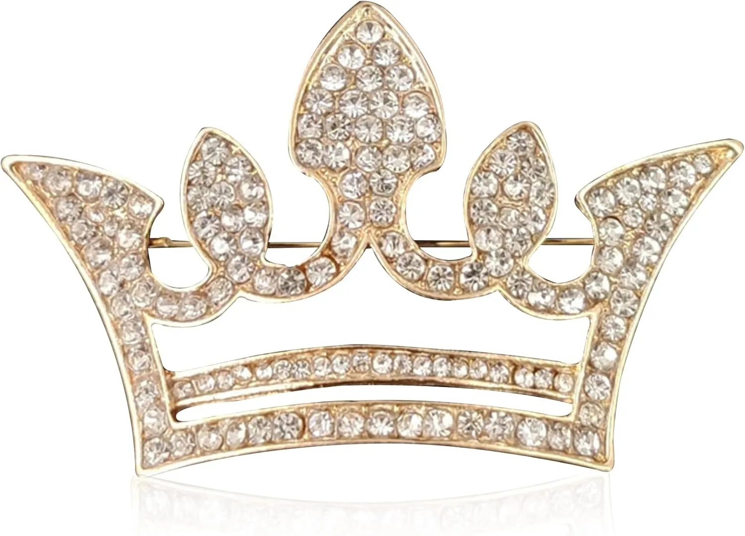 GBAHFY Crystal Rhinestone Princess Queen Crown Brooch Pin for Women - Tiara for Wedding Party Banquet Birthday