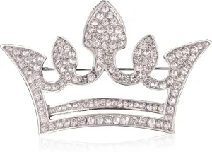 GBAHFY Crystal Rhinestone Princess Queen Crown Brooch Pin for Women - Tiara for Wedding Party Banquet Birthday