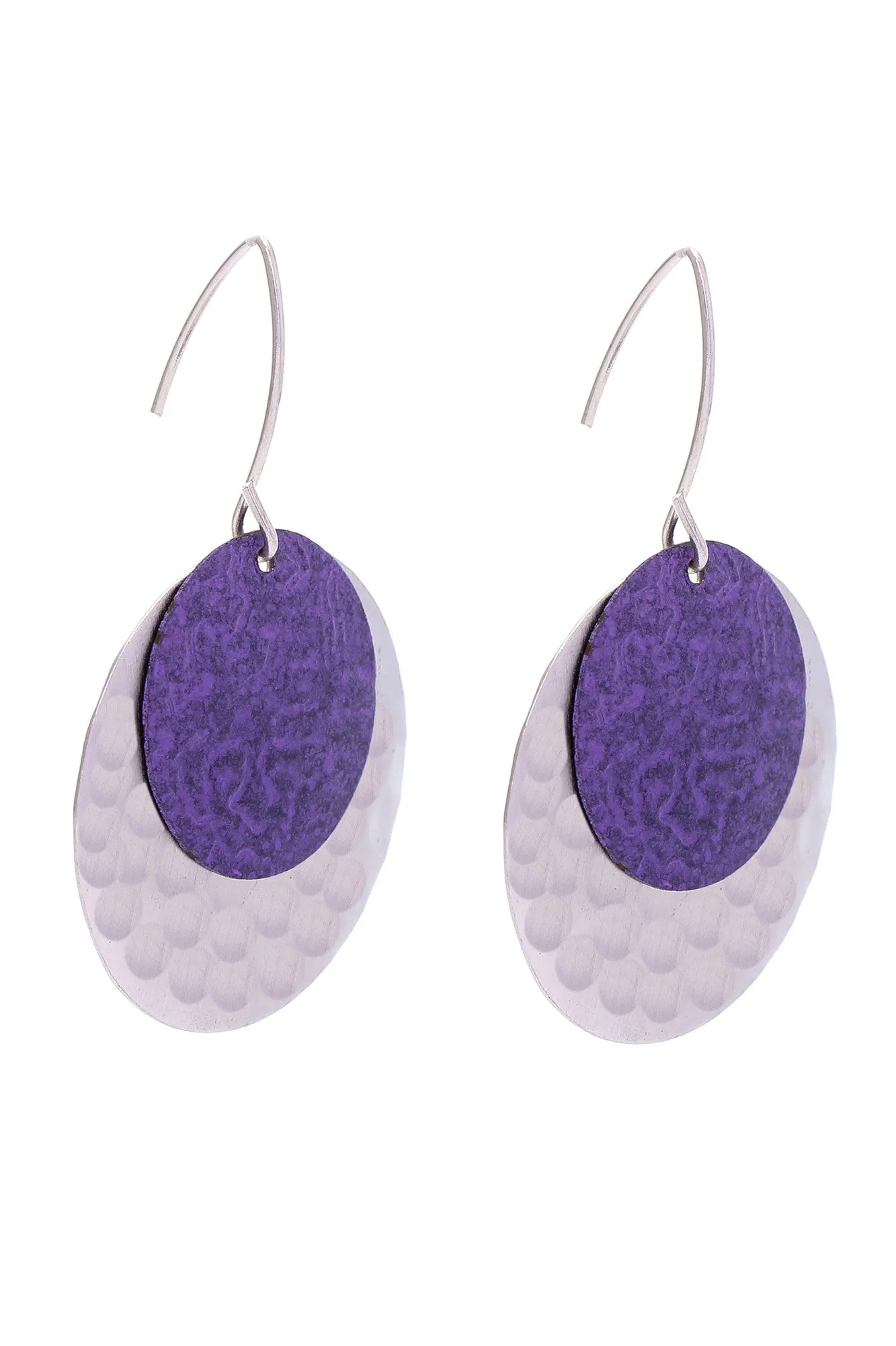 Gol Earrings, purple - Wholesale