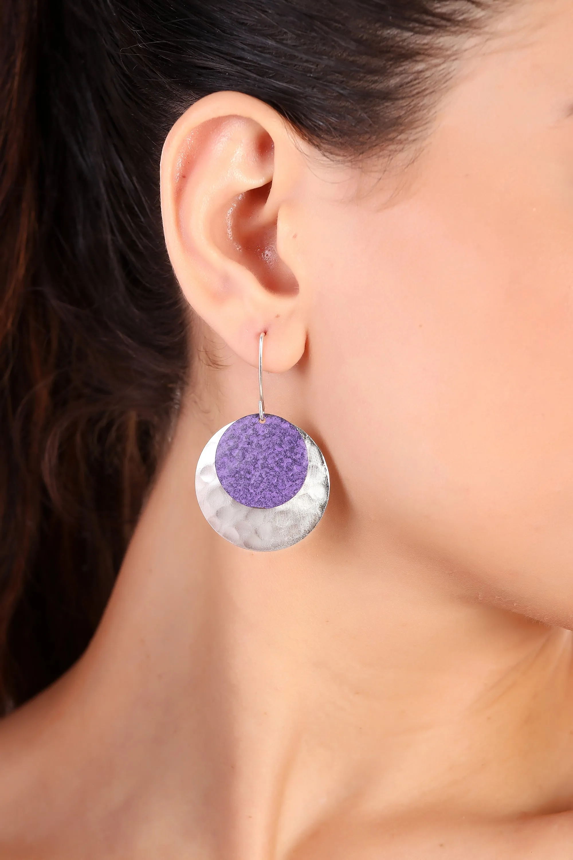 Gol Earrings, purple - Wholesale