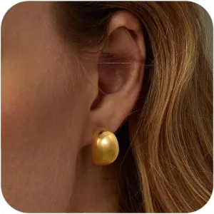 Gold Earrings for Women, 14K Gold Plated Lightweight Hypoallergenic Earrings for Women Trendy Fashion Jewelry Women's Gifts