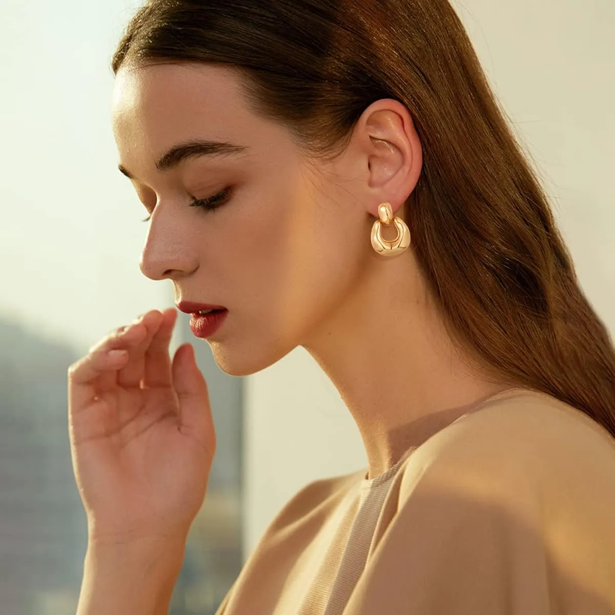 Gold Silver Hoop Dangle Earrings For Women Statement Retro Earrings Multiple Styles Jewelry for Birthday Party Jewelry