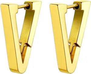 GoldChic Jewelry Mens Earrings Hoop, Surgical Steel Hipster Punk Spike Hoop Huggie Earrings for Men/Women, Hypoallergenic for Sensitive Ears,Gift Box Included