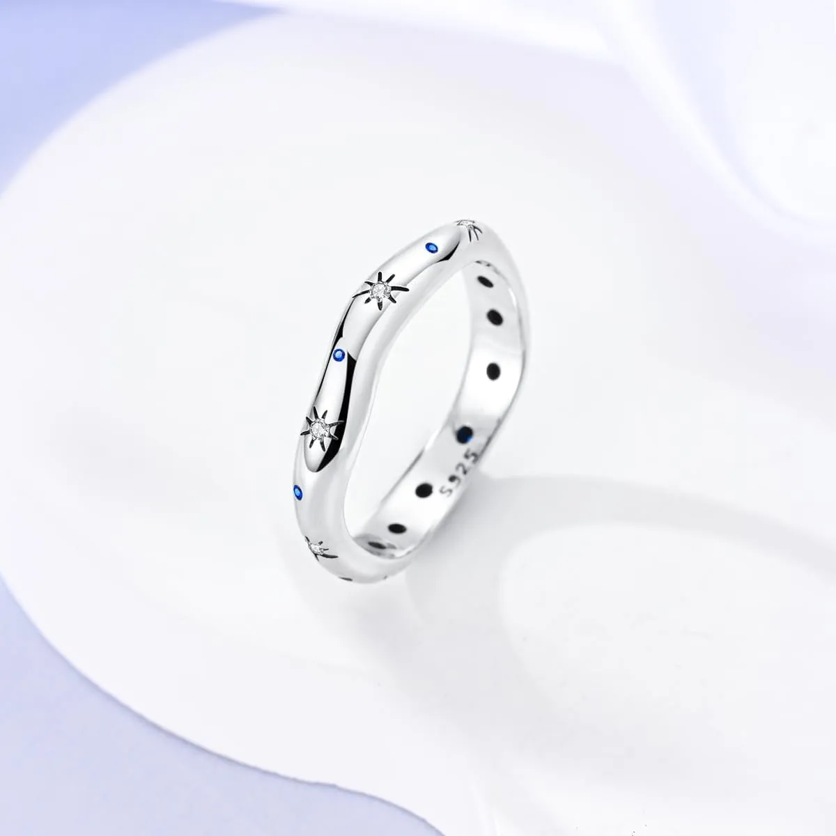 Hapour 925 Sterling Silver Ring for Women,Eternity Gorgeous Rings Stackable Rings for Women as Gifts Ring Size 6-9