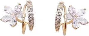 Homoyoyo Multiple Hoops Earring Studs Statement Earrings Claw Cuff Fashionable Wrap Design for Women