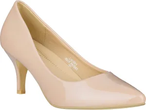 ILLUDE Classic Pointed Toe Pumps  Comfortable Low Stiletto Heel Pump Shoes  Cherry