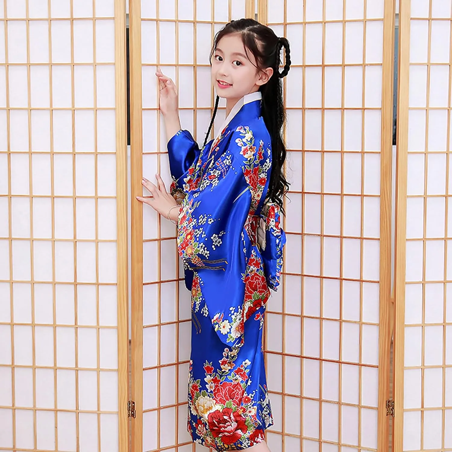 Japanese Kimono for Kids Baby Girls Clothes Outfits Long Sleeve Robe Japanese Traditional Clothes Toddler Girl Outfit