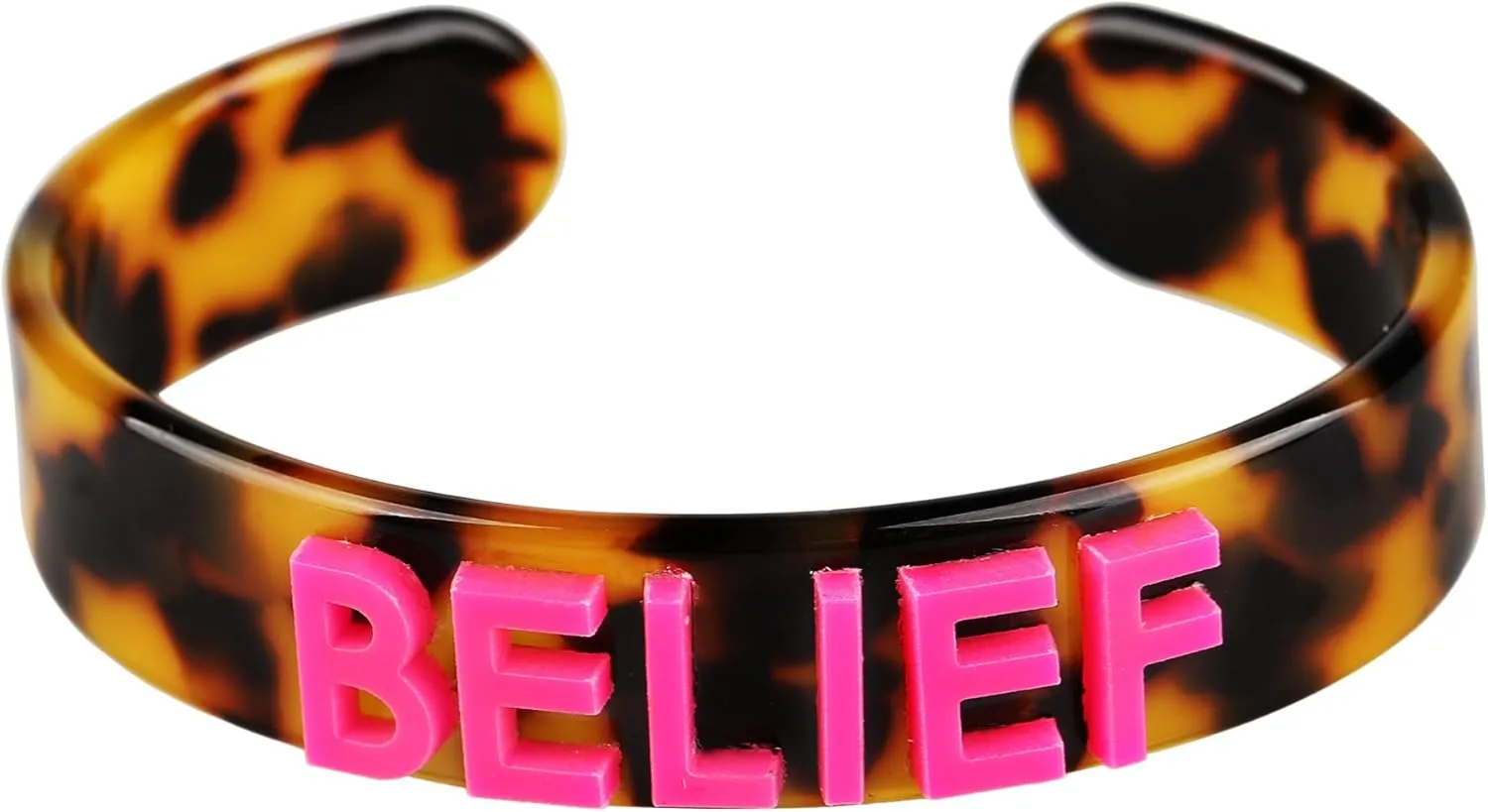 JINLIN Personalized Open Cuff Bracelet Tortoise Shell Marbled Bangles Bracelet Acrylic Resin Lightweight Fashion Colorblock Bangle for Women Teens
