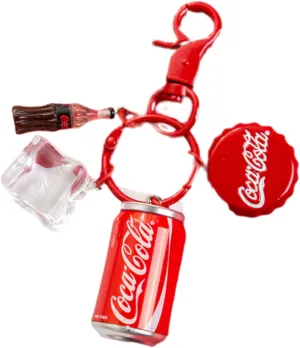 Keychain 2 Cute Student Key Pendants Key Cartoon Keychain Coke Bottle Pendants