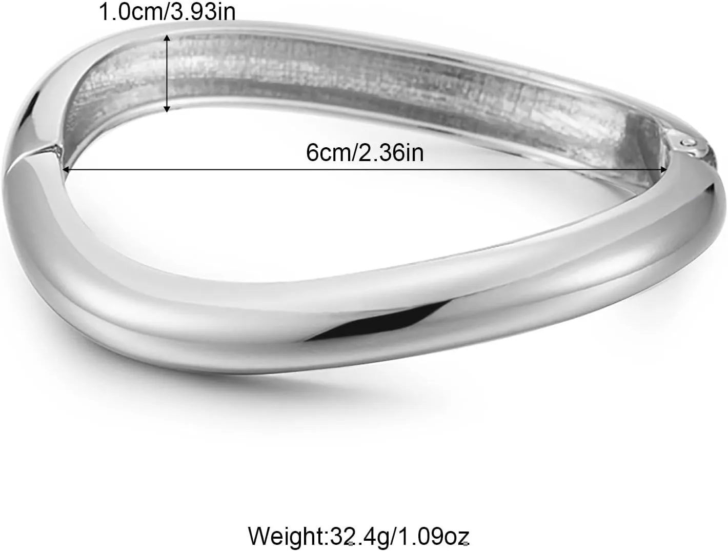 KOLODOGO Chunky Cuff Bangle Bracelets for Women Irregular Hinged Arm Cuff Open Hammered Wide Bracelet as Jewelry Gift