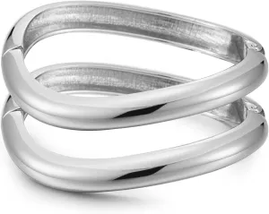 KOLODOGO Chunky Cuff Bangle Bracelets for Women Irregular Hinged Arm Cuff Open Hammered Wide Bracelet as Jewelry Gift