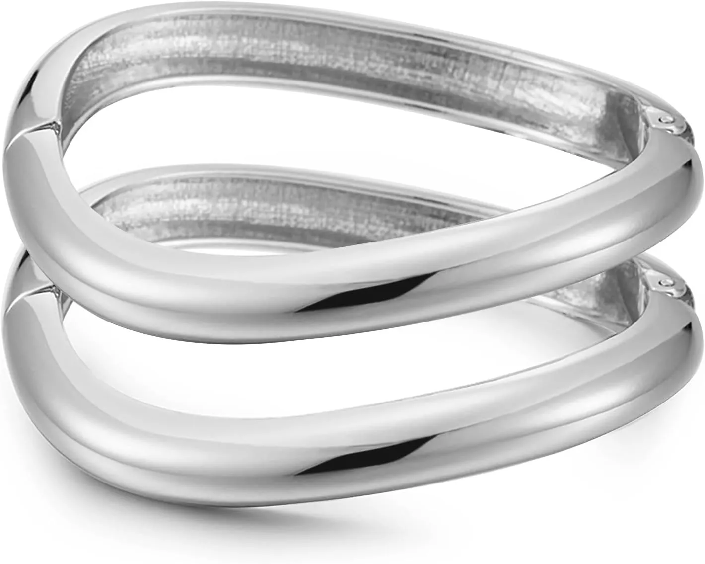 KOLODOGO Chunky Cuff Bangle Bracelets for Women Irregular Hinged Arm Cuff Open Hammered Wide Bracelet as Jewelry Gift