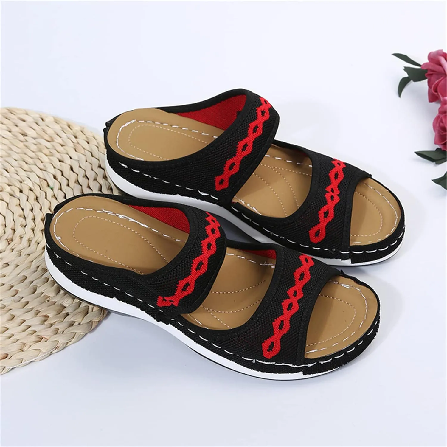 Ladmiple Dress Sandals For Women Orthotic Dressy Summer Arch Support Orthopedic Flip Flops Slides for Plantar Fasciitis