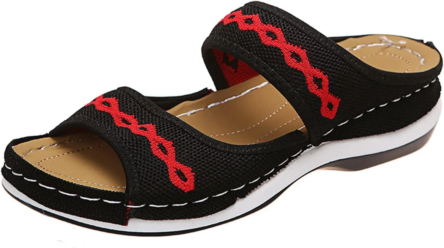 Ladmiple Dress Sandals For Women Orthotic Dressy Summer Arch Support Orthopedic Flip Flops Slides for Plantar Fasciitis