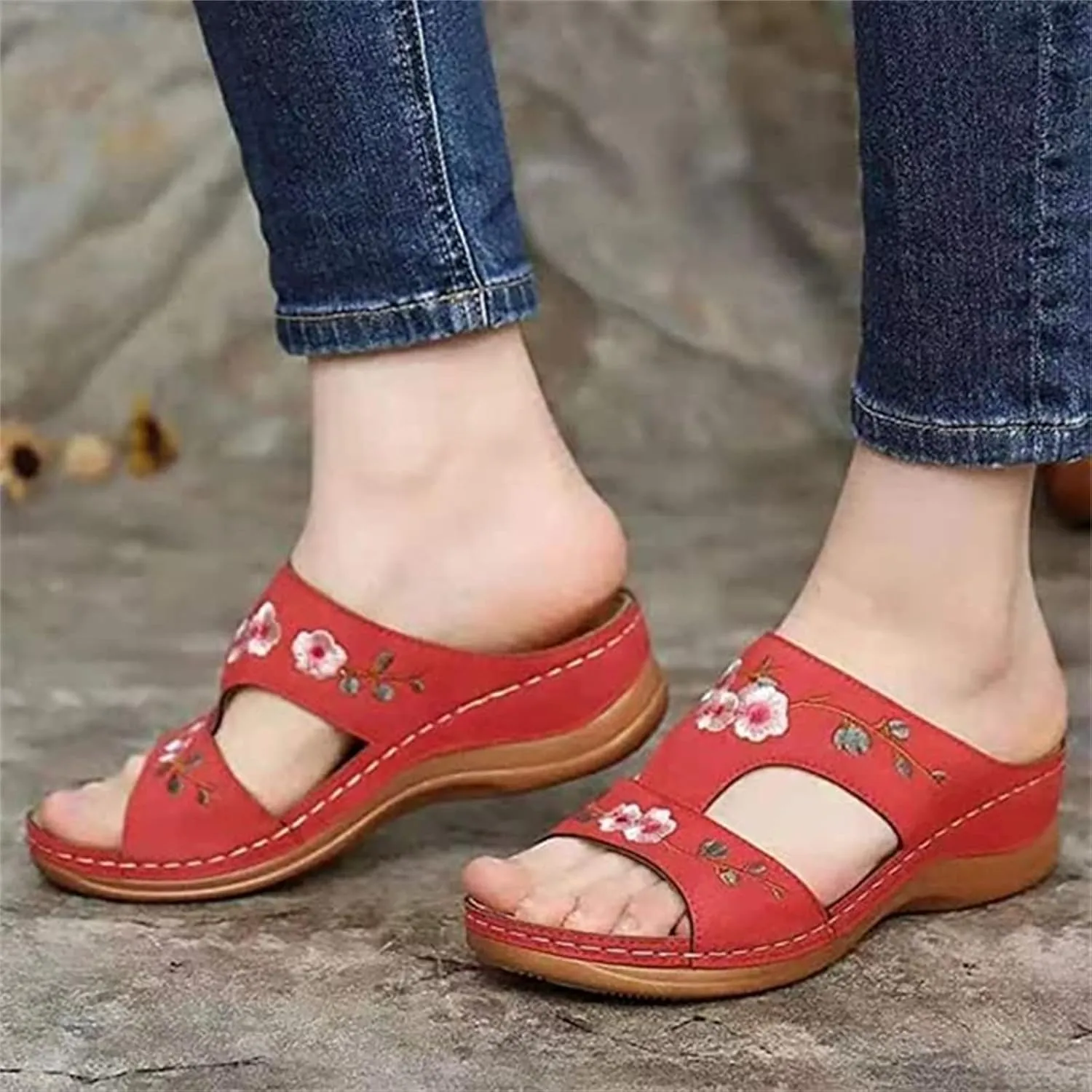 Ladmiple Orthopedic Sandals For Women Elegant Arch Support Slides Slippers Comfort Dressy Summer Orthotic Flip Flops