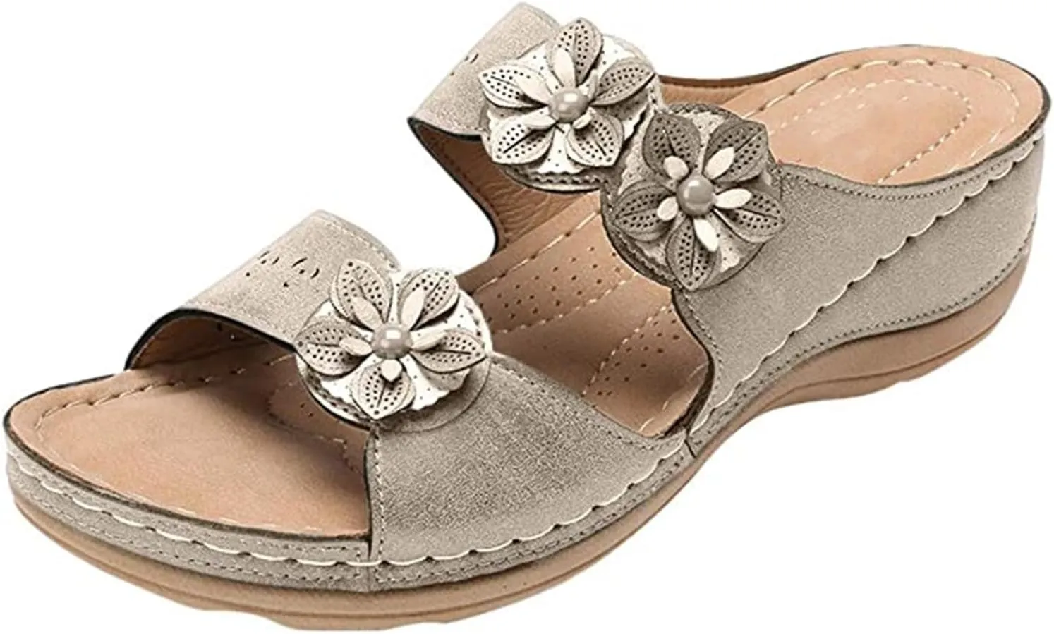 Ladmiple Orthotic Dress Sandals For Women With Arch Support Orthopedic Flip Flops Soft Summer Beach Shoes Comfortable Slides