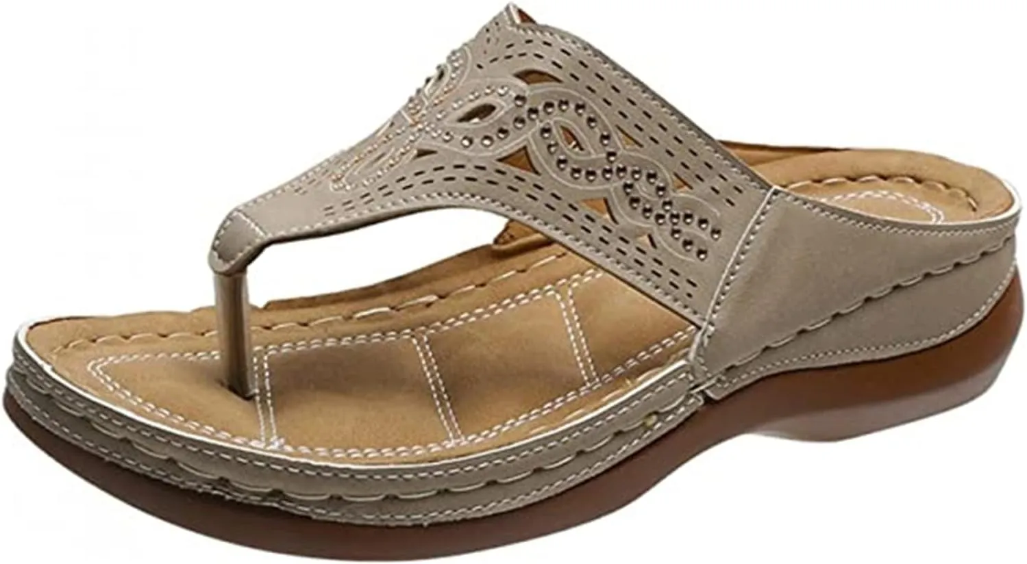 Ladmiple Orthotic Dress Sandals For Women With Arch Support Orthopedic Flip Flops Summer Comfortable Walking Slides