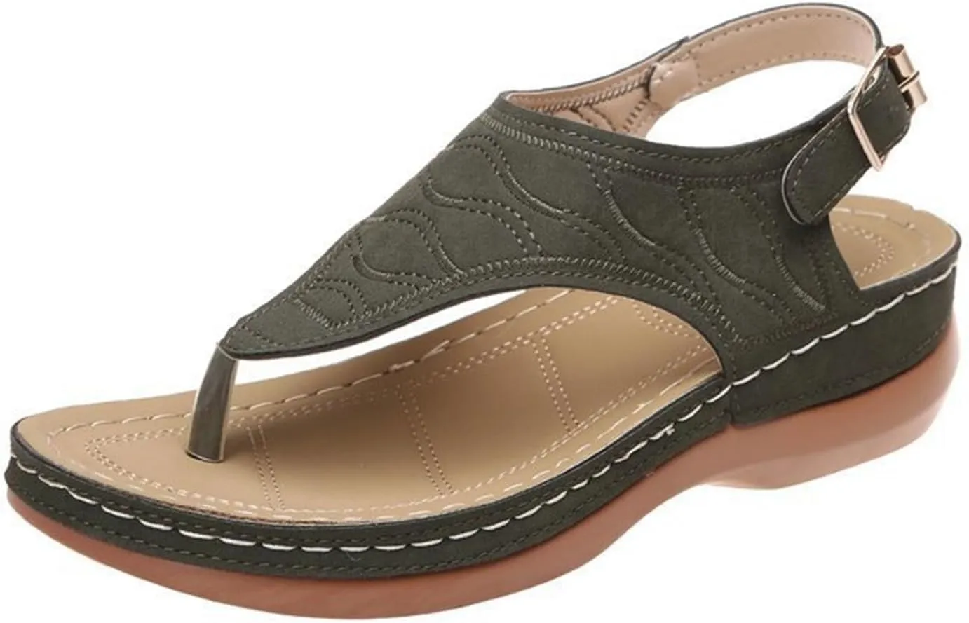 Ladmiple Orthotic Sandals For Women Plantar Fasciitis Arch Support Orthopedic Flip Flops Dressy Summer Comfortable Slides