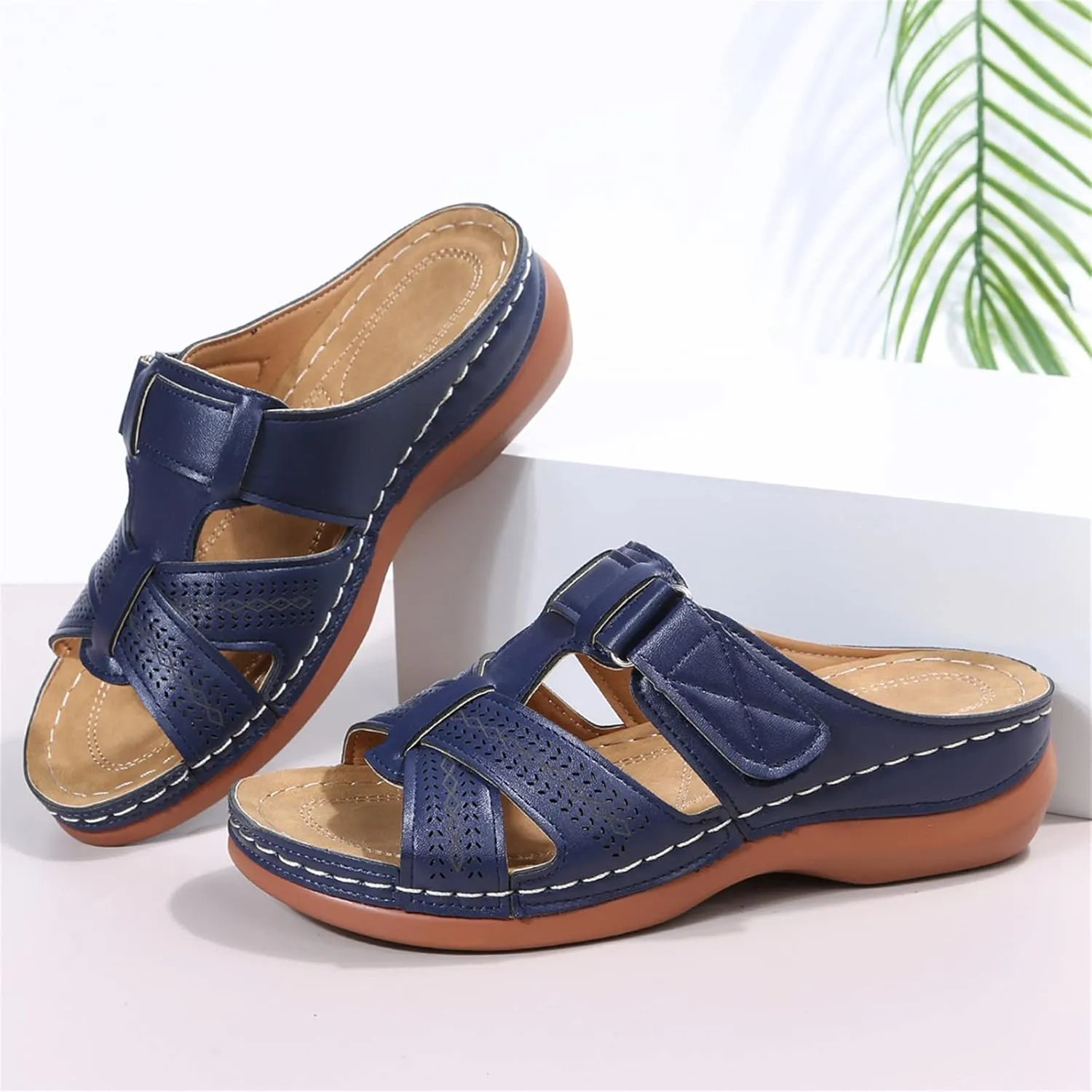 Ladmiple Orthotic Sandals For Women Plantar Fasciitis Comfortable Arch Support Dressy Summer Orthopedic Flip Flops Slides