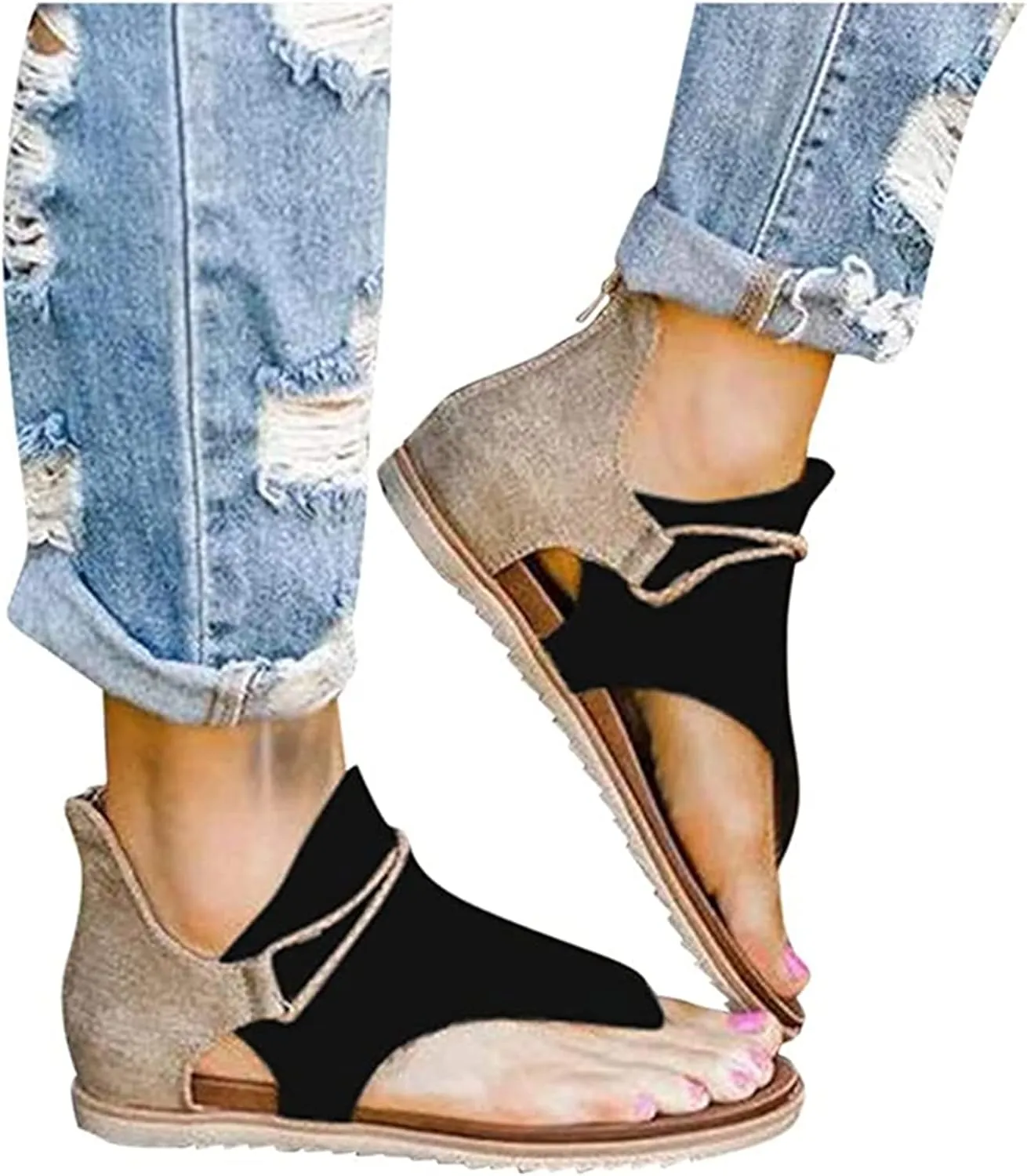 Ladmiple Sandals Women Dressy Summer 2023 Fashion Flip Flop Gladiator Sandal Causal Beach Travel Platform Slippers Shoes