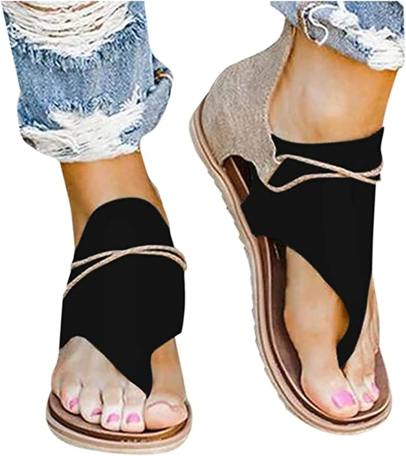 Ladmiple Sandals Women Dressy Summer 2023 Fashion Flip Flop Gladiator Sandal Causal Beach Travel Platform Slippers Shoes