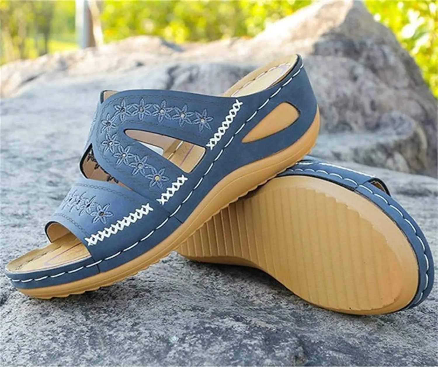 Ladmiple Summer Sandals For Women 2024 Trendy Orthopedic Slippers Comfortable Arch Support Orthotic Flip Flops Dressy Slides