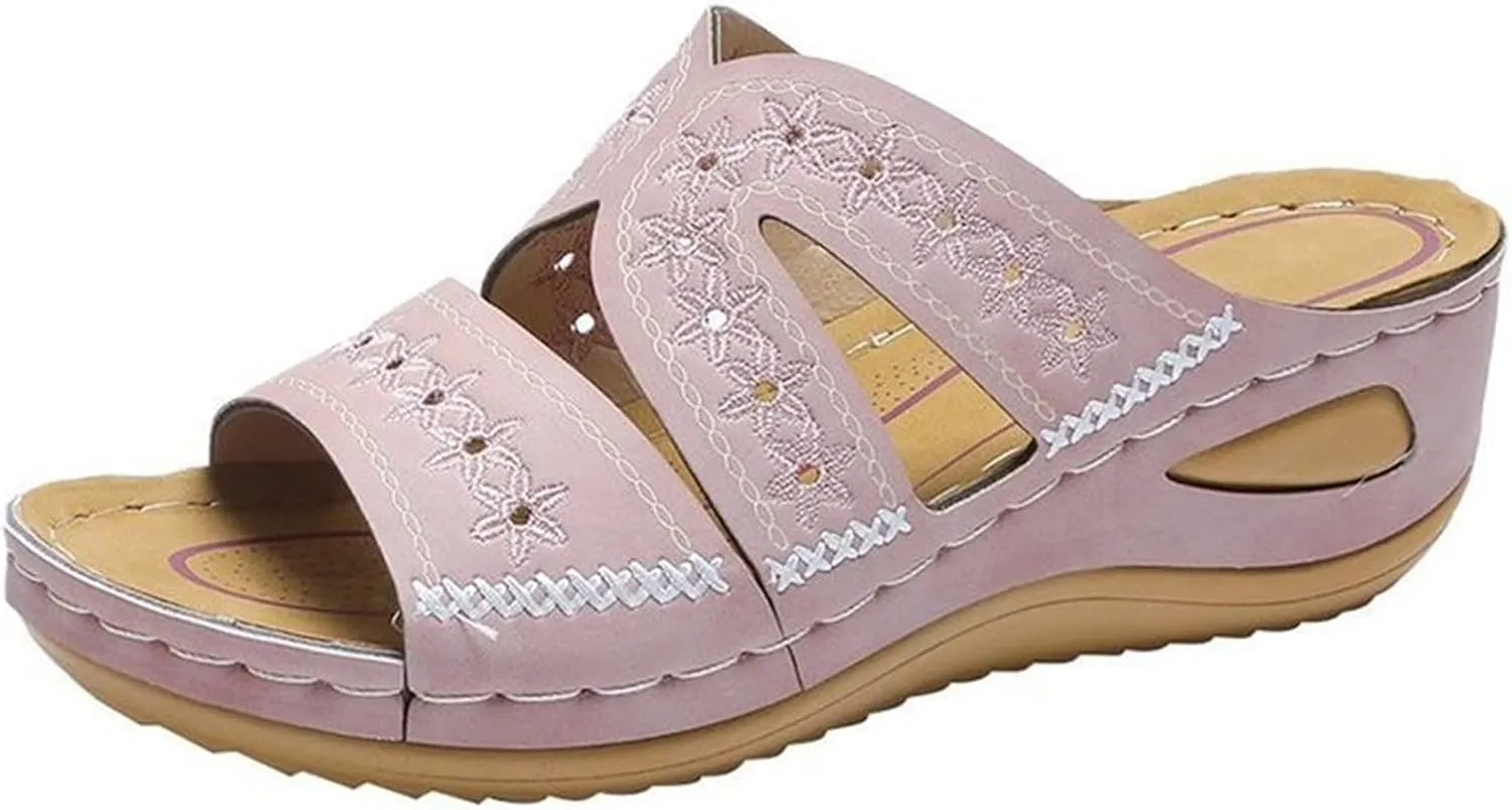 Ladmiple Summer Sandals For Women 2024 Trendy Orthopedic Slippers Comfortable Arch Support Orthotic Flip Flops Dressy Slides