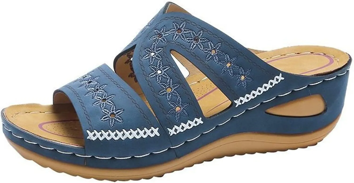 Ladmiple Summer Sandals For Women 2024 Trendy Orthopedic Slippers Comfortable Arch Support Orthotic Flip Flops Dressy Slides