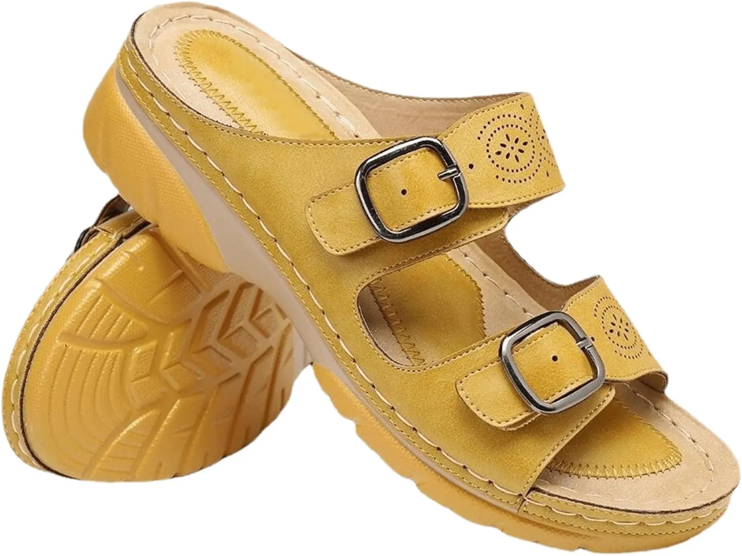 Ladmiple Womens Sandals Comfortable Walking Orthopedic Arch Support Flip Flops Dressy Summer Beach Shoes Orthotic Slides