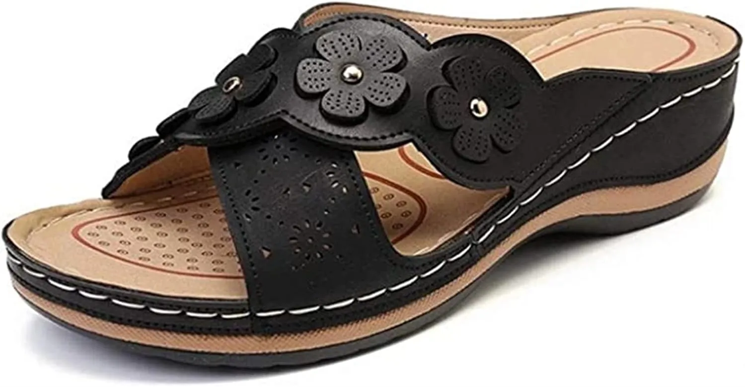 Ladmiple Womens Sandals With Arch Support Dressy Orthopedic Sandals Comfortable Orthotic Flip Flops Summer Walking Slides