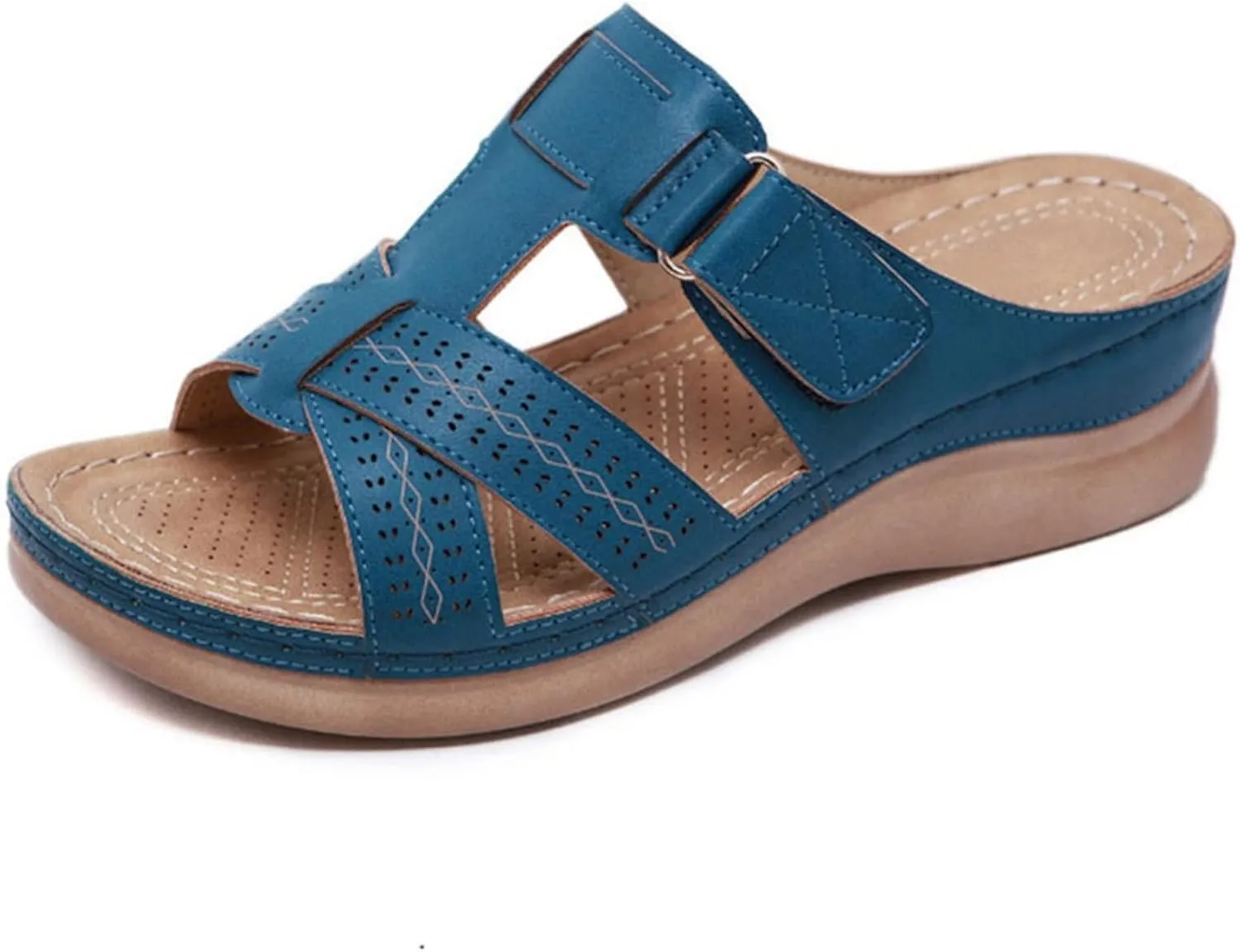 Ladmiple Womens Sandals With Arch Support Plantar Fasciitis Orthotic Flips Flops Flat feet Comfortable Orthopedic Slides