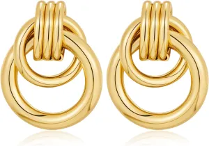 LILIE&WHITE Gold Chain Dangle Earrings - Women's Hypoallergenic Fashion Gift Earrings