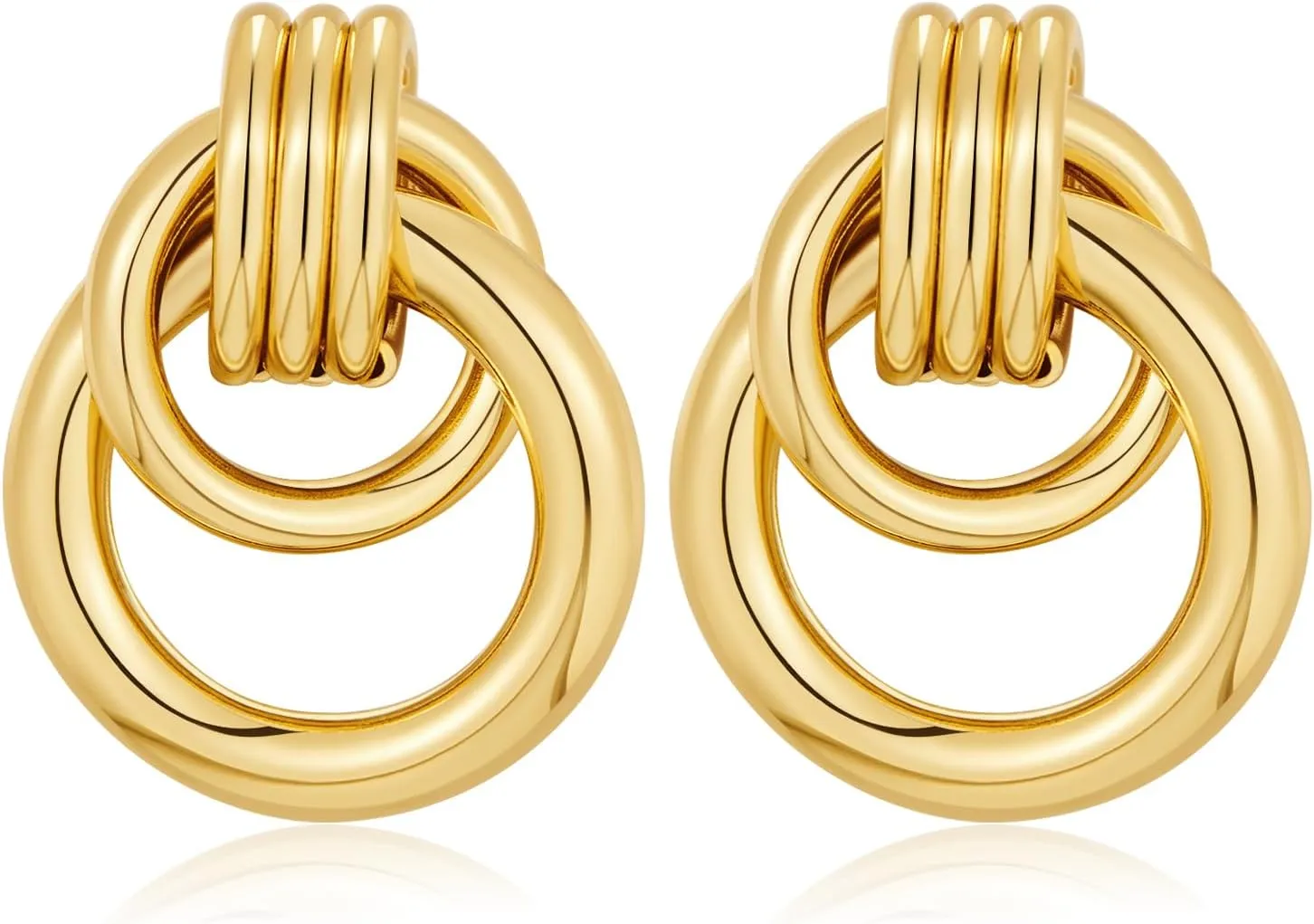 LILIE&WHITE Gold Chain Dangle Earrings - Women's Hypoallergenic Fashion Gift Earrings