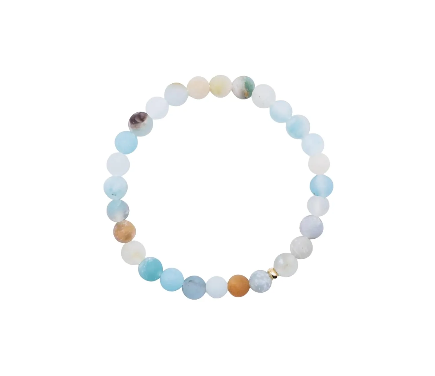 Love & Grace Handmade Amazonite Stone Beaded Bracelets - Premium 6mm Beads with Durable Elastic Stretch Wristbands, Vibrating Good Energy, Blessing, Grounding, Power, for Men and Women